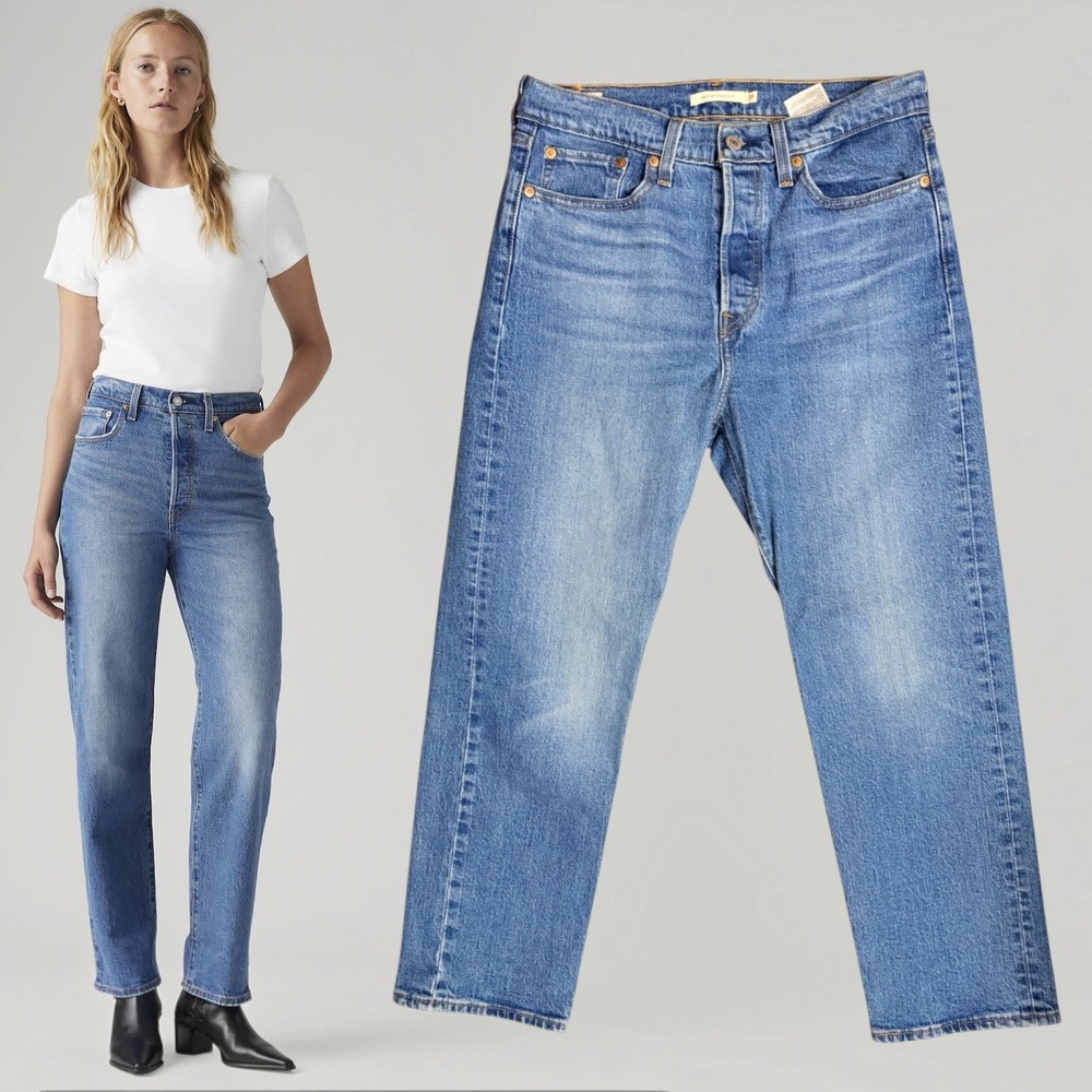 Levi's Jeans Wedgie Straight High Rise Blue 28